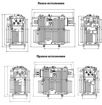 Фото чертежа ТМГФ 630/10/0,4